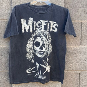 Crop Misfits Black White Short Sleeve Tee